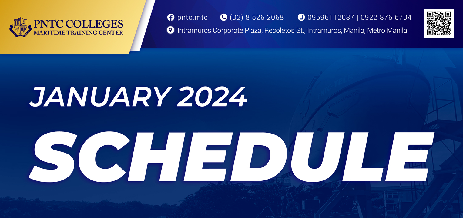 2024 JANUARY Training and Assessment Schedule